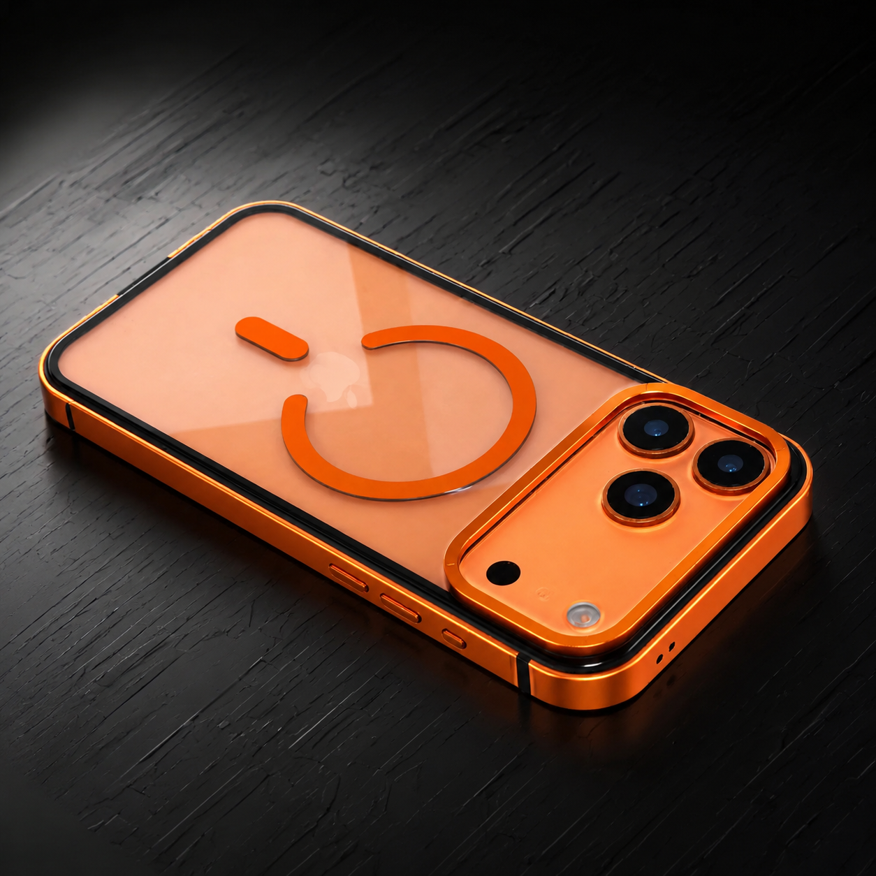 Premium iPhone Case Metal Frame with MagSafe Magnetic Charging, HD Acrylic Back, Slim Aluminum Alloy Design, Shockproof Anti Scratch Protection Fit
