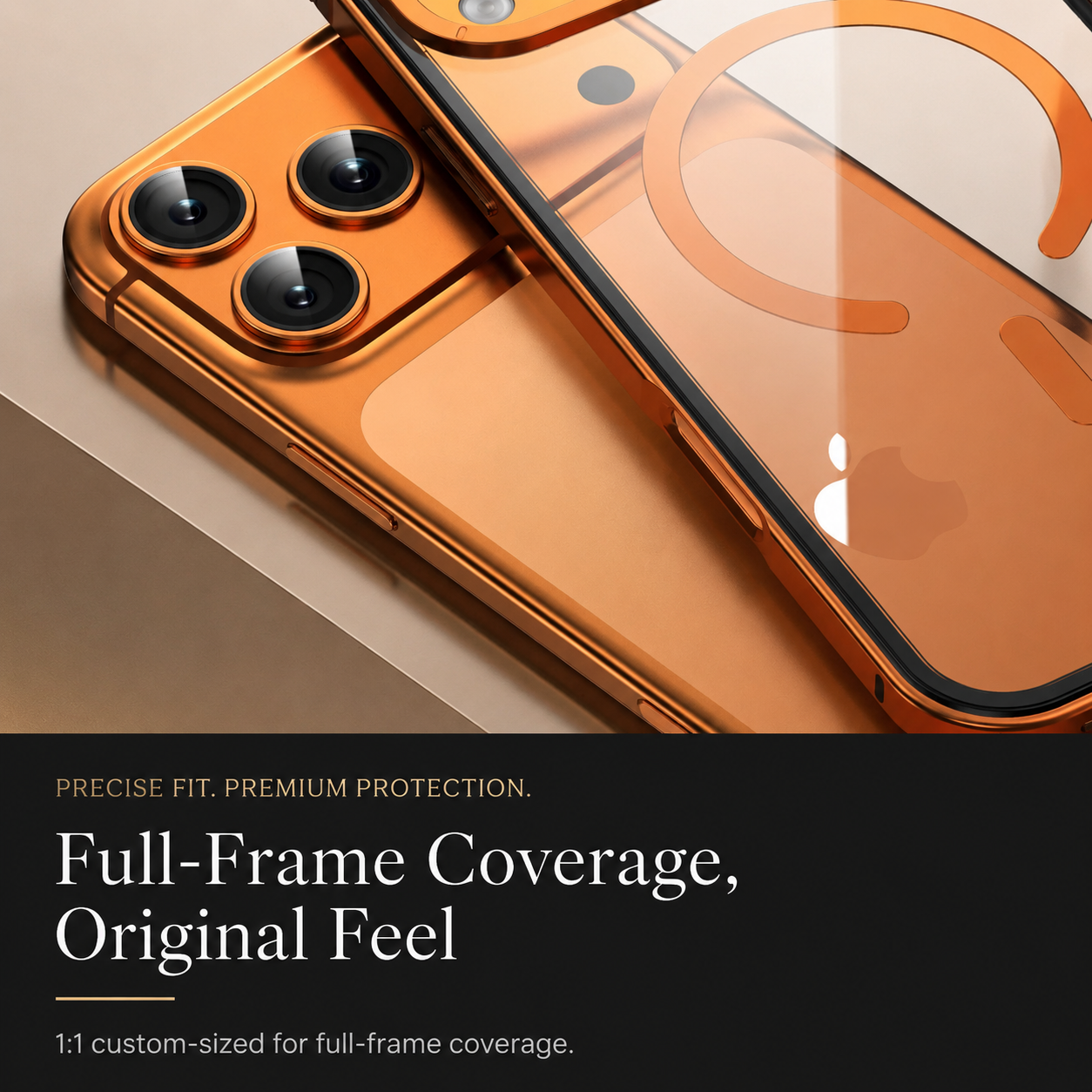 Premium iPhone Case Metal Frame with MagSafe Magnetic Charging, HD Acrylic Back, Slim Protective Aluminum Alloy Cover, Shockproof Anti Scratch Design
