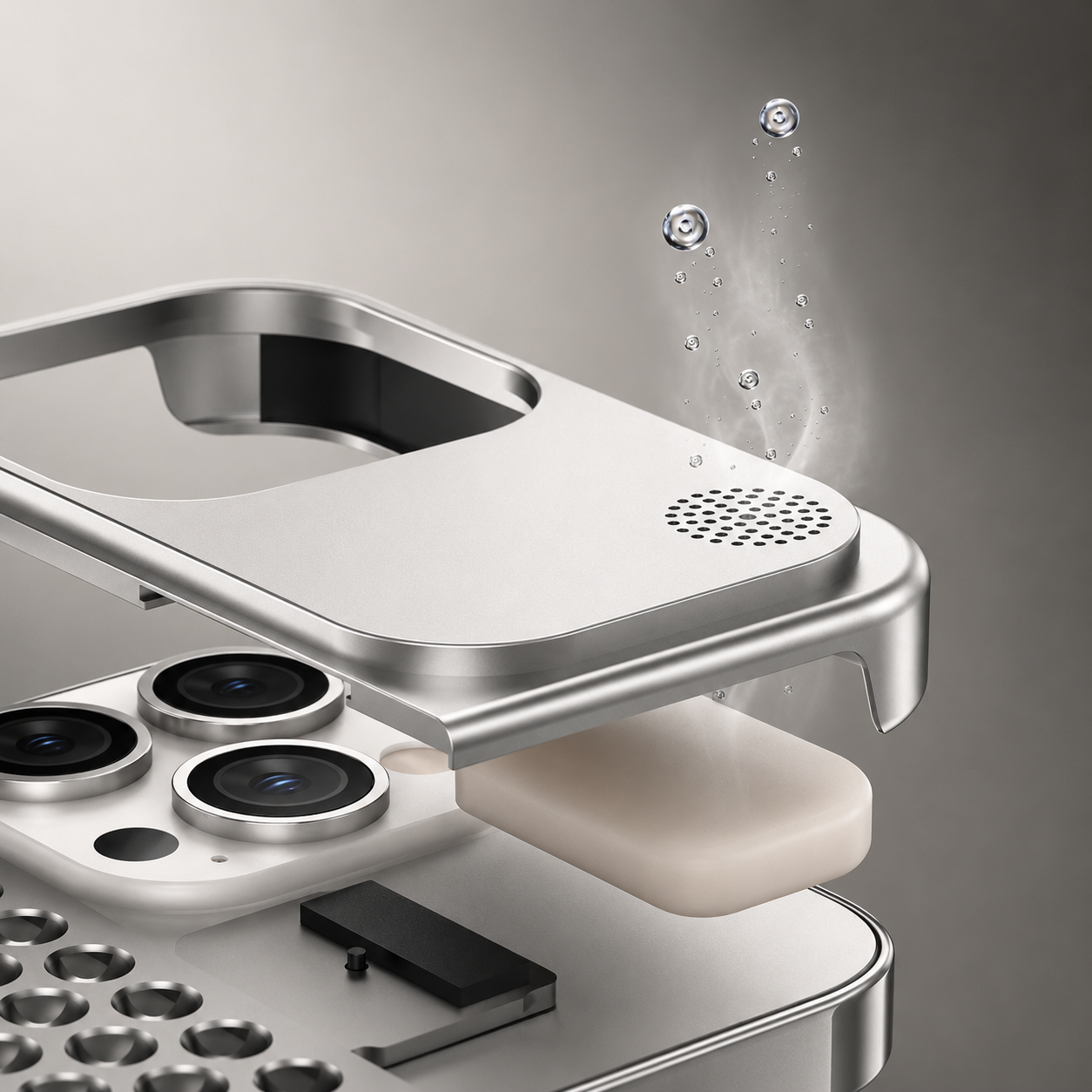 Premium iPhone Case Metal Heat Dissipation Aluminum Cover with Cooling Design, Anti Scratch Protection, Secure Grip and Camera Lens Protection