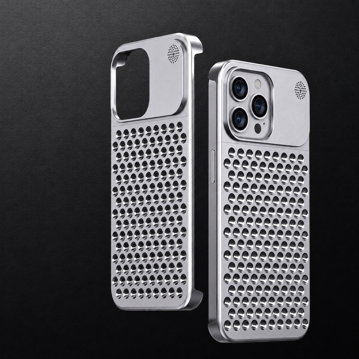 Premium iPhone Case Metal Heat Dissipation Aluminum Cover with Cooling Design, Anti Scratch Protection, Secure Grip and Camera Lens Protection