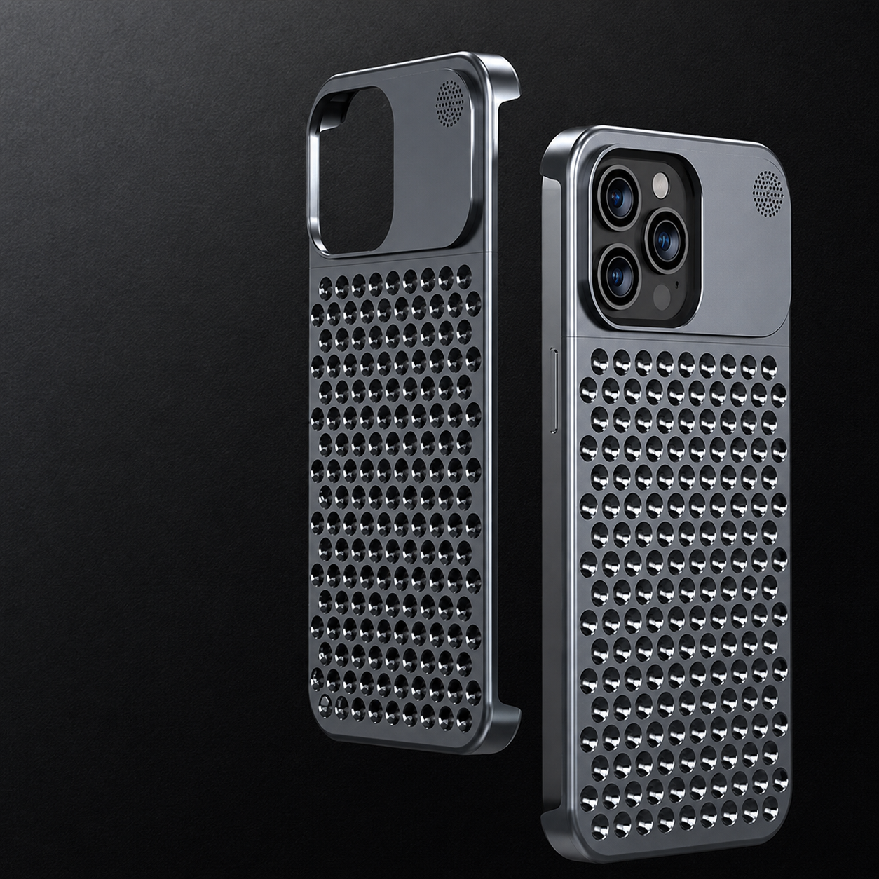 Premium iPhone Case Metal Heat Dissipation Aluminum Cover with Cooling Design, Anti Scratch Protection, Secure Grip and Camera Lens Protection