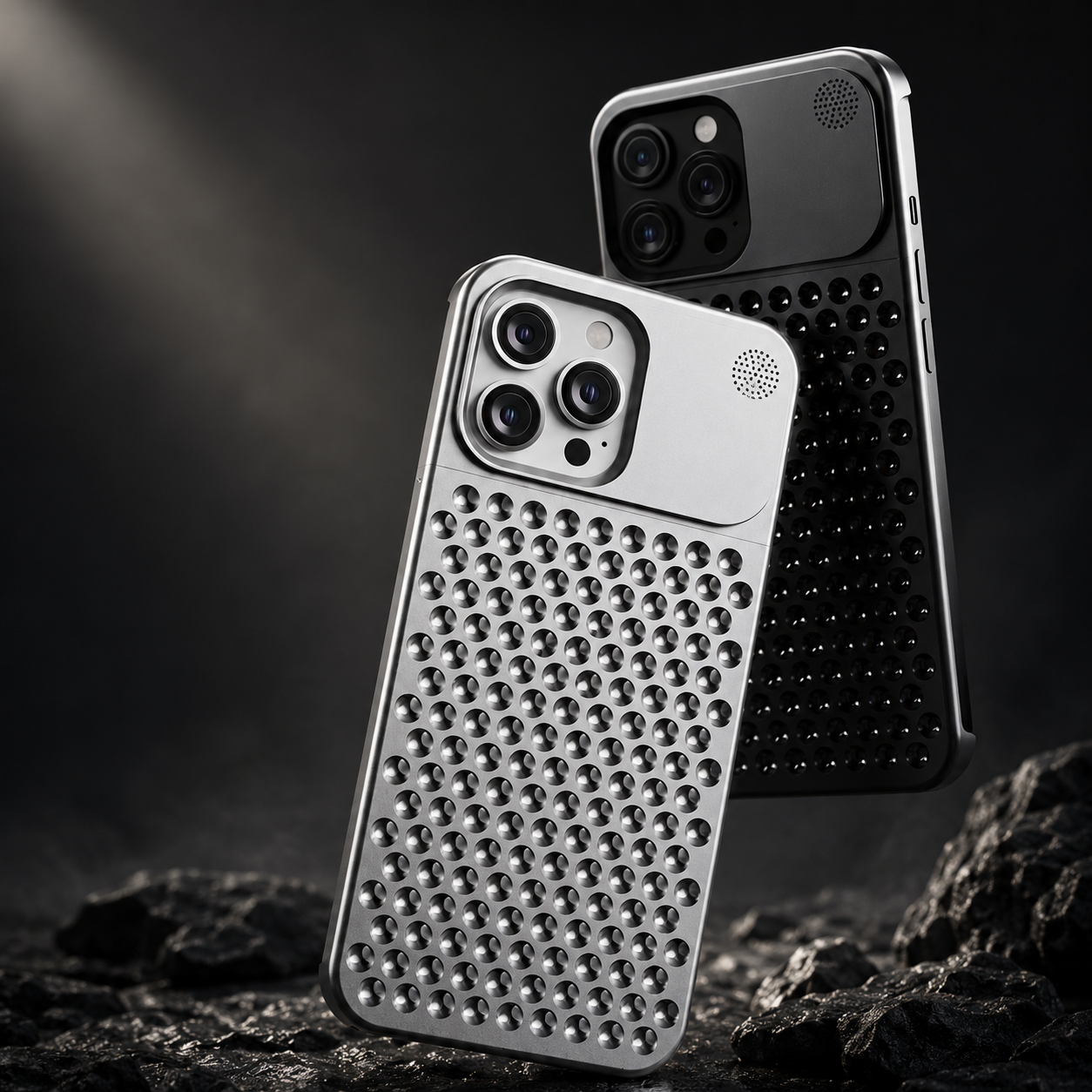 Premium iPhone Case Metal Heat Dissipation Aluminum Cover with Cooling Design, Anti Scratch Protection, Secure Grip and Camera Lens Protection
