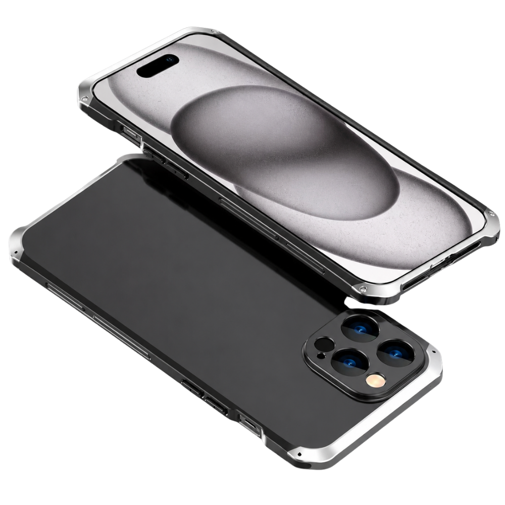 Premium iPhone Case PC + Aluminum Alloy Full-Coverage Protective Shell with Washable Anti-Scratch Dustproof Design, Non-Slip Lightweight Build
