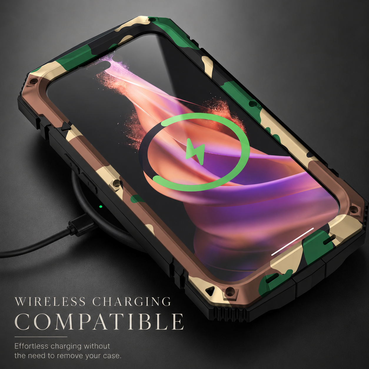 Premium iPhone Case Rugged Military Grade Aluminum Armor Cover 360 Shockproof Tempered Glass Screen Guard Dustproof Kickstand Heavy Duty Protection