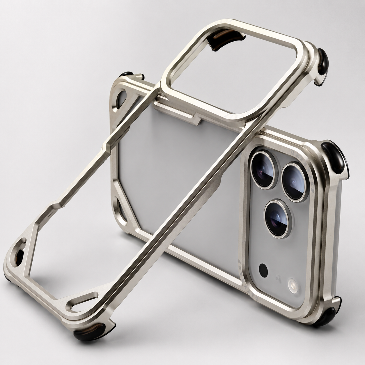 Premium iPhone Case Ultra Thin Aluminum Alloy Build with Camera Lens Protection, Wireless Charging Compatible, Non Slip Shock Resistant Design