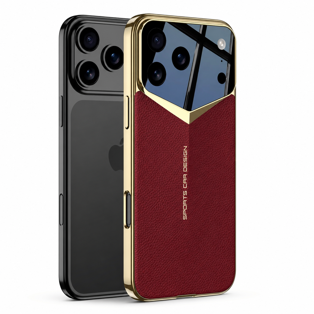 Premium iPhone Case Ultra Thin Leather Design with Camera Lens Protection, Anti Fingerprint Surface, Shock Resistant Slim Fit Full Coverage