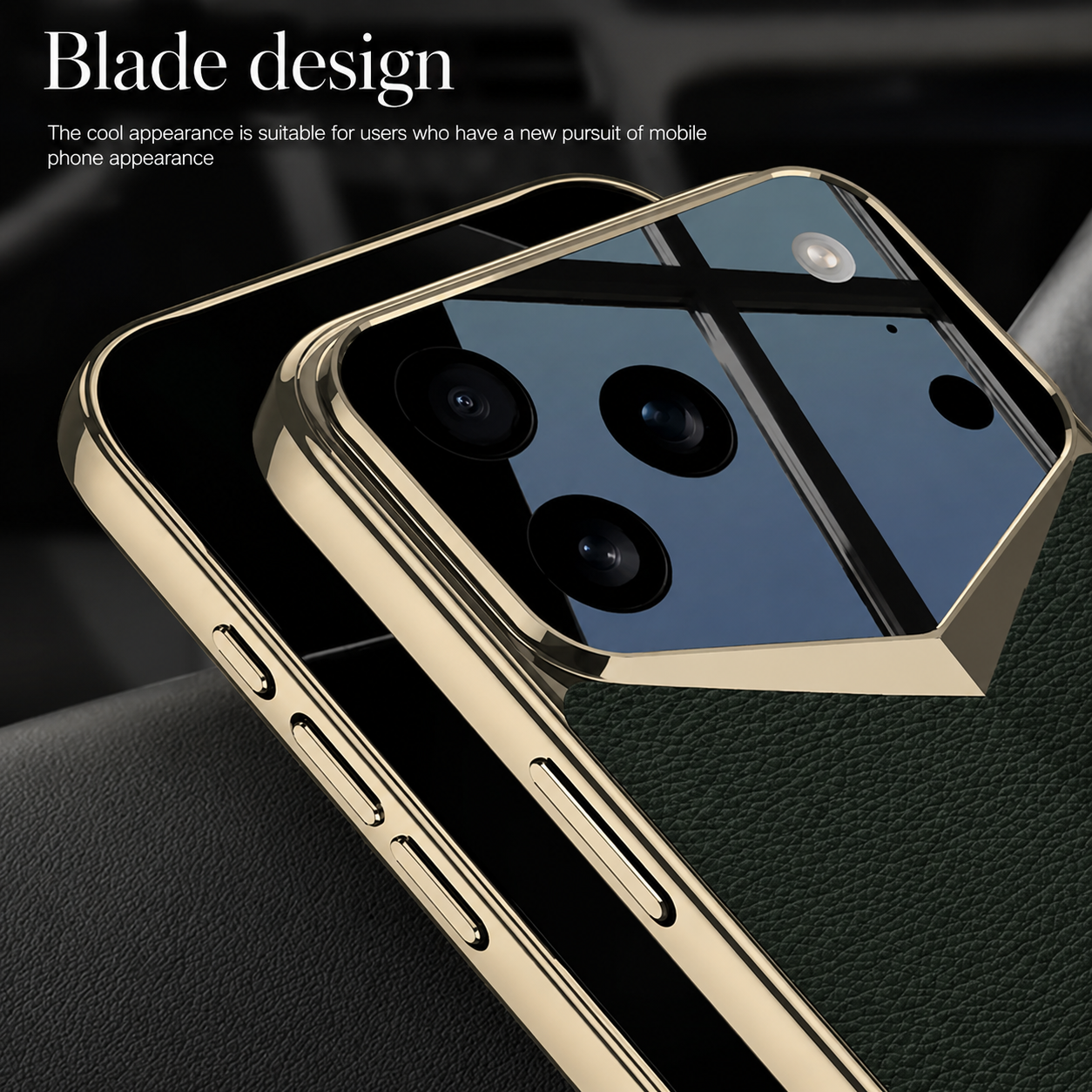 Premium iPhone Case Ultra Thin Leather Design with Camera Lens Protection, Anti Fingerprint Surface, Shock Resistant Slim Fit Full Coverage