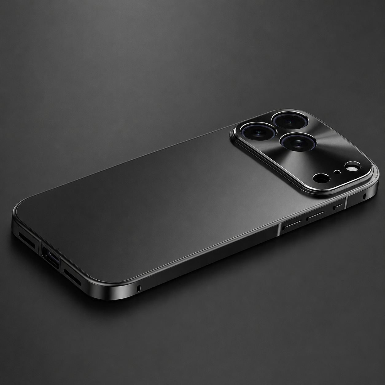Premium iPhone Case Ultra Thin Protective Cover Aluminum Alloy Frame Camera Lens Protection Shockproof Frosted Matte Backplate Slim Design
