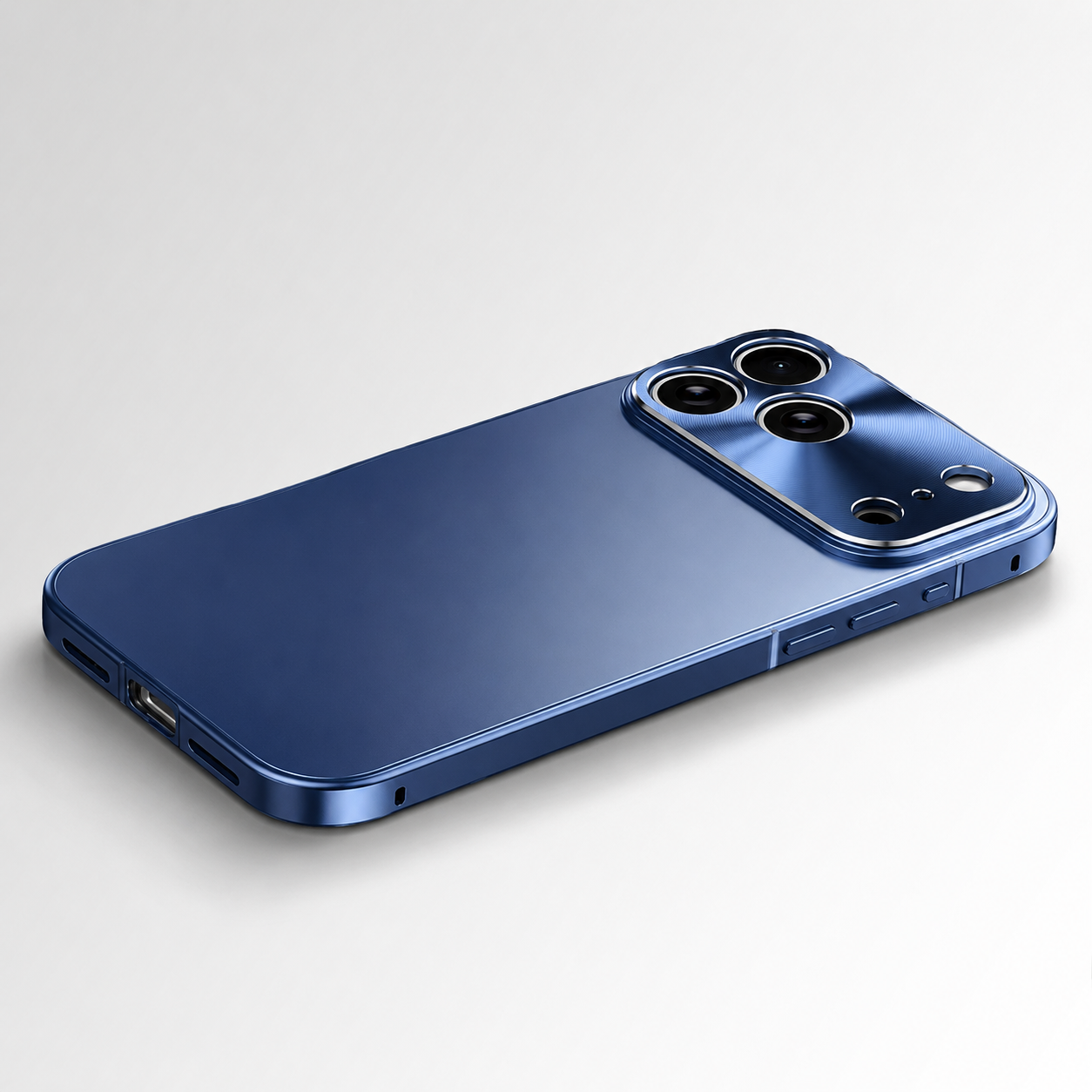 Premium iPhone Case Ultra Thin Protective Cover Aluminum Alloy Frame Camera Lens Protection Shockproof Frosted Matte Backplate Slim Design