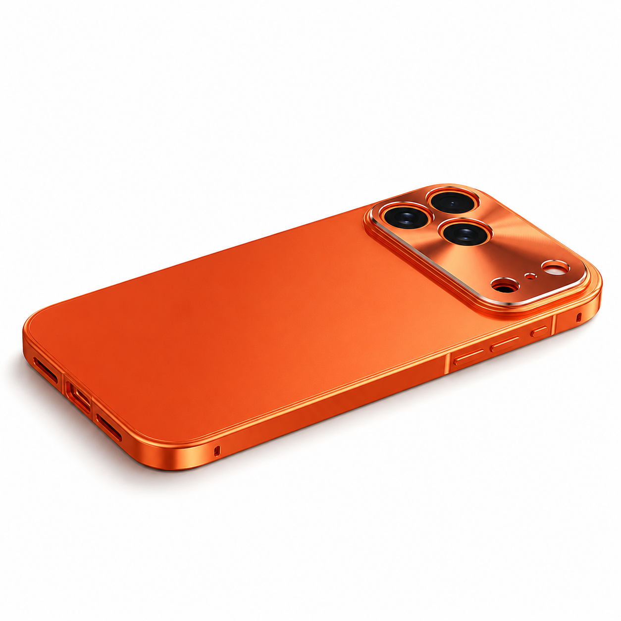 Premium iPhone Case Ultra Thin Protective Cover Aluminum Alloy Frame Camera Lens Protection Shockproof Frosted Matte Backplate Slim Design