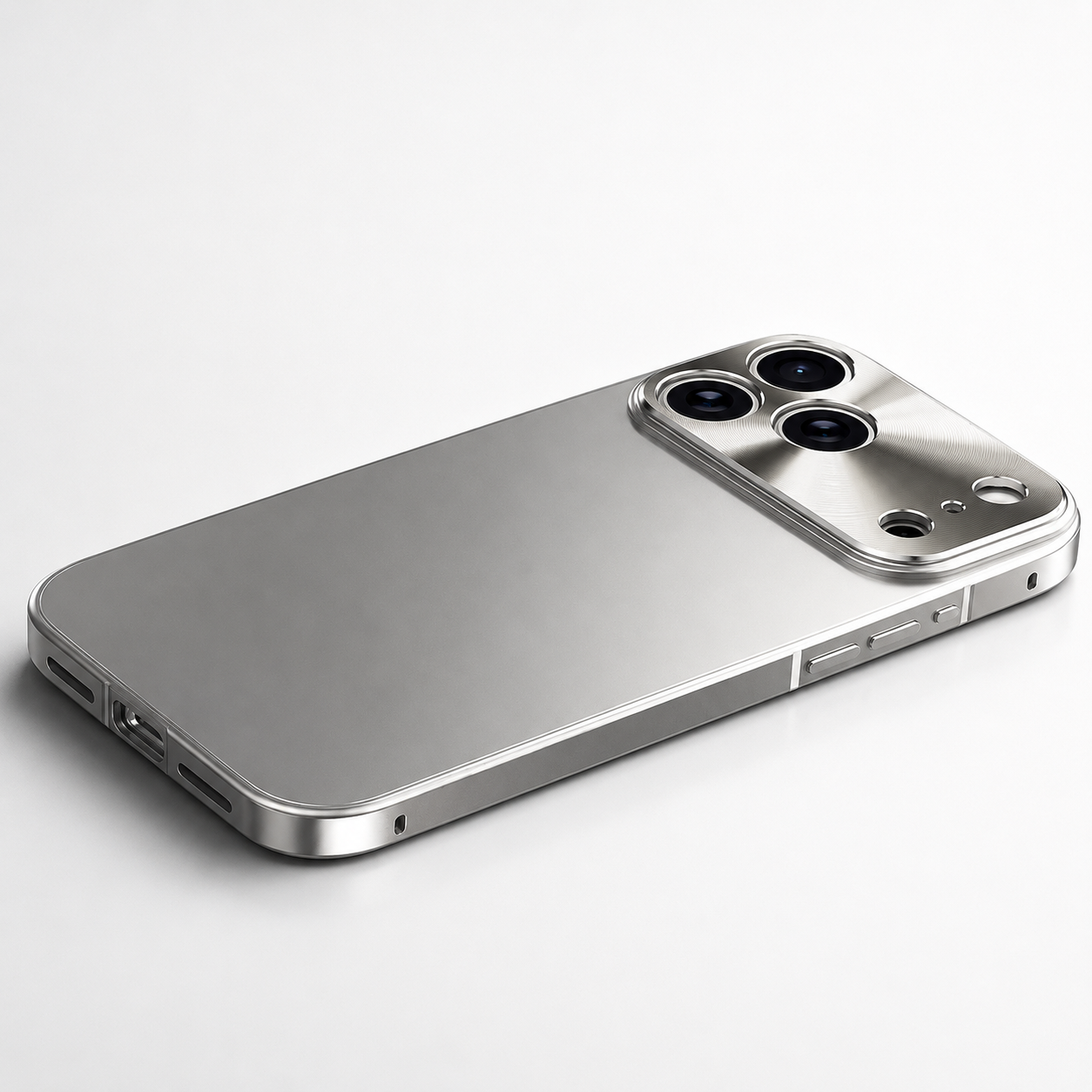 Premium iPhone Case Ultra Thin Protective Cover Aluminum Alloy Frame Camera Lens Protection Shockproof Frosted Matte Backplate Slim Design