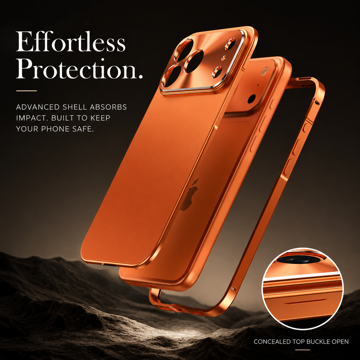 Premium iPhone Case Ultra Thin Protective Cover Aluminum Alloy Frame Camera Lens Protection Shockproof Frosted Matte Backplate Slim Design