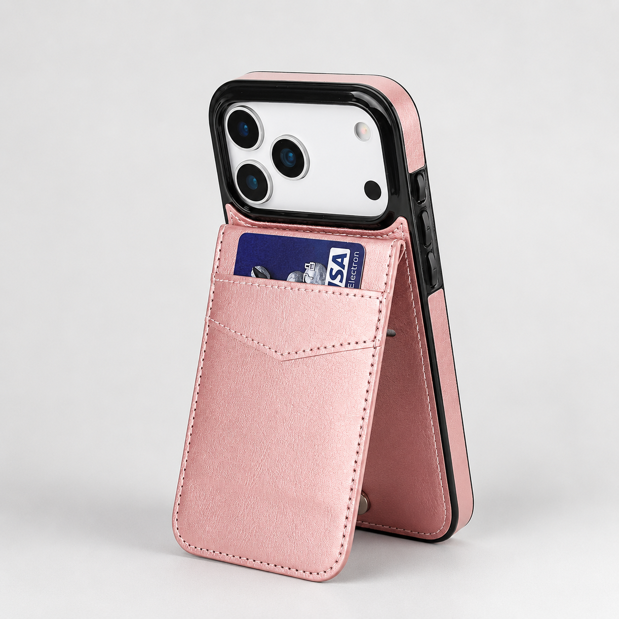 Premium iPhone Case Wallet Cover Card Holder Shockproof Protective Cover Flip Stand Retro Leather Anti Fingerprint Design