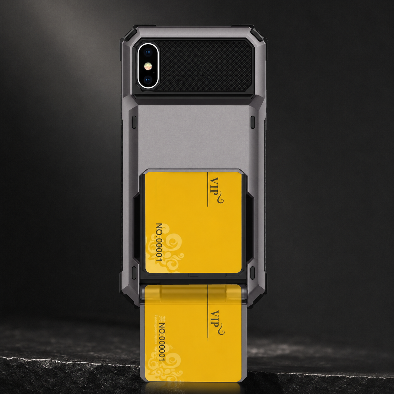 Premium iPhone Case Wallet Cover Card Holder Shockproof Protective Cover Hidden Card Storage Dual Layer Armor Design