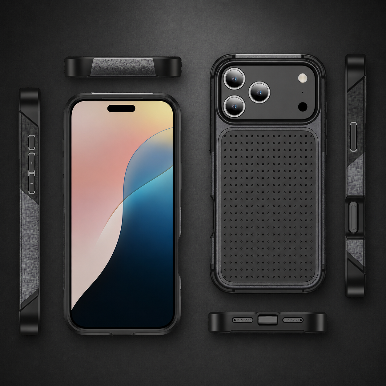 Premium iPhone Case Wallet Cover Card Holder Shockproof Protective Cover Magnetic Stand Rugged Armor Non Slip Design