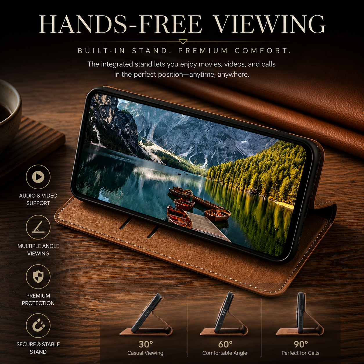 Premium iPhone Case Wallet Cover Genuine Leather Card Holder Flip Protective Cover Non Slip Full Coverage Crocodile Texture Design
