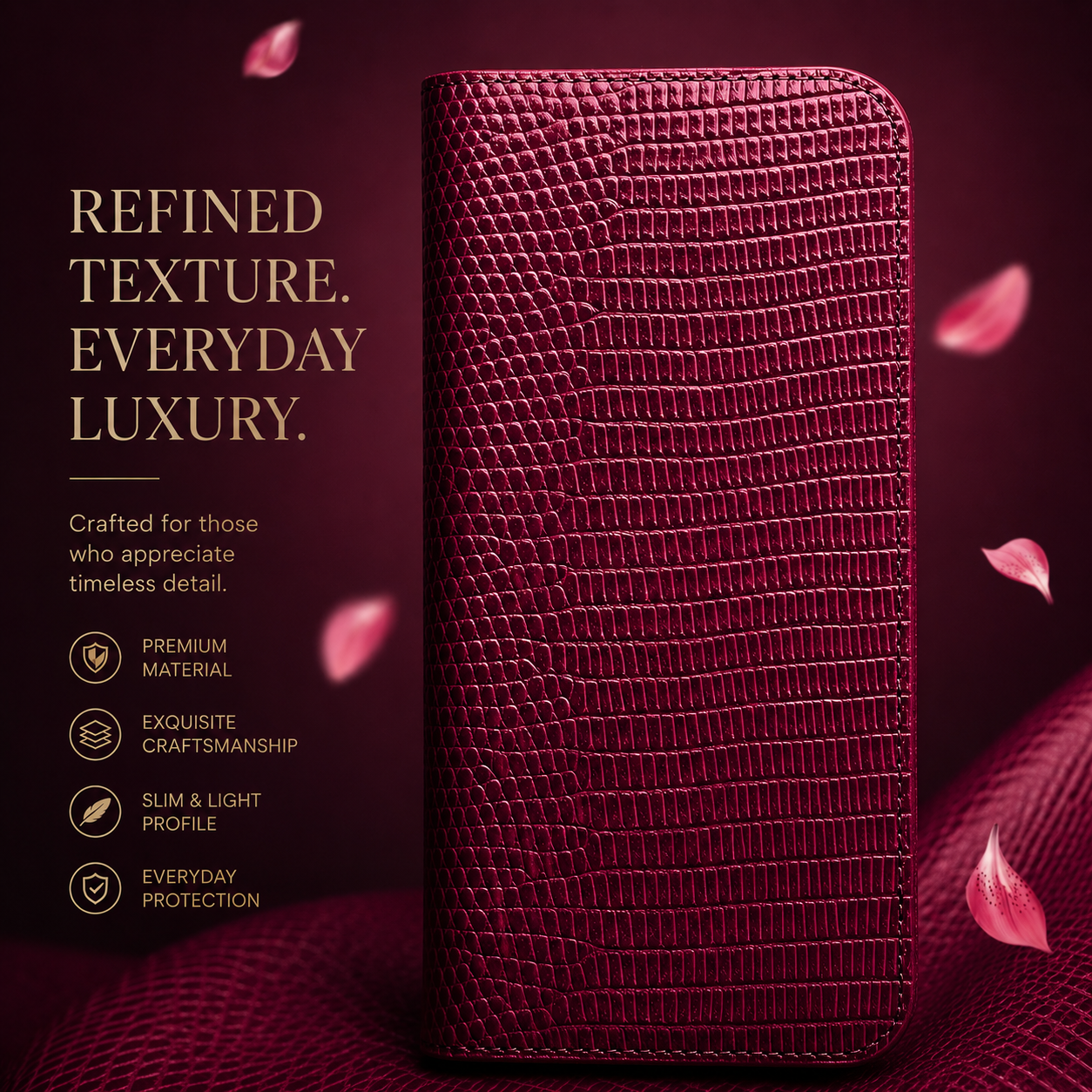 Premium iPhone Case Wallet Cover Genuine Leather Card Holder Shockproof Protective Cover Magnetic Closure Kickstand Design
