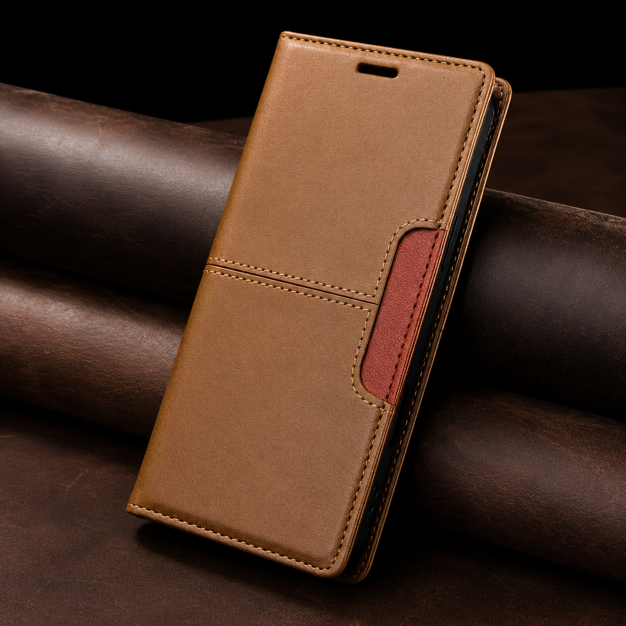 Premium iPhone Case Wallet Cover RFID Protection Card Holder Shockproof Protective Cover Magnetic Closure Anti Fingerprint Leather Design