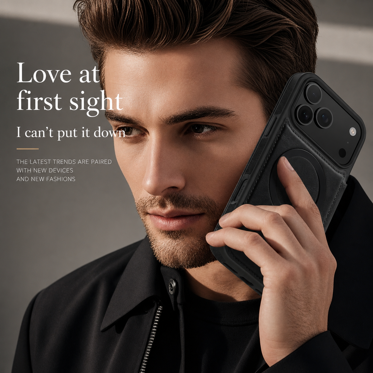 Premium iPhone Case Wallet Cover RFID Protection Card Holder Shockproof Protective Cover Magnetic Closure Wireless Charging Compatible Design