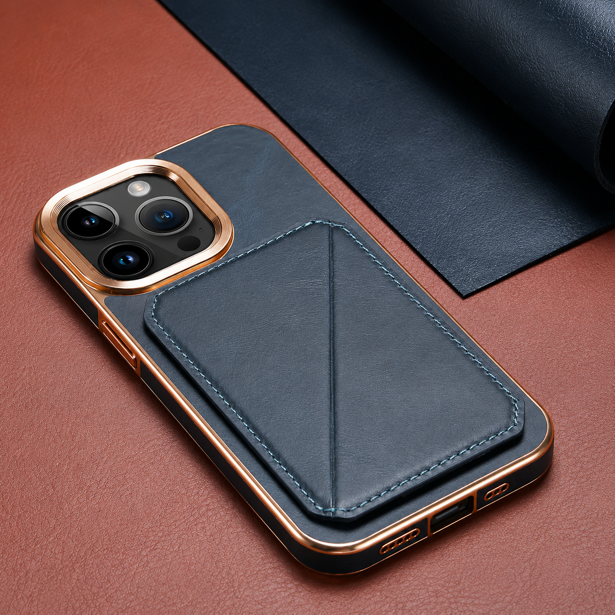 Premium iPhone Case Wallet MagSafe Compatible Genuine Cowhide Leather Cover Magnetic Card Holder Camera Lens Protection Shockproof Full Body Slim Design