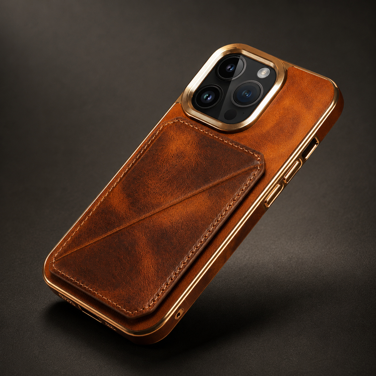 Premium iPhone Case Wallet MagSafe Compatible Genuine Cowhide Leather Cover Magnetic Card Holder Camera Lens Protection Shockproof Full Body Slim Design