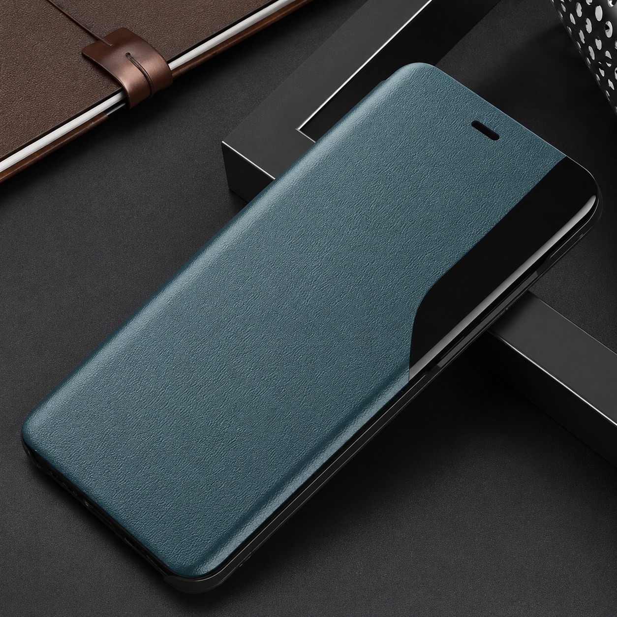 Premium iPhone Case Wallet MagSafe Compatible Magnetic Flip Cover Card Holder Kickstand Camera Lens Protection Shockproof Full Protection Slim Design