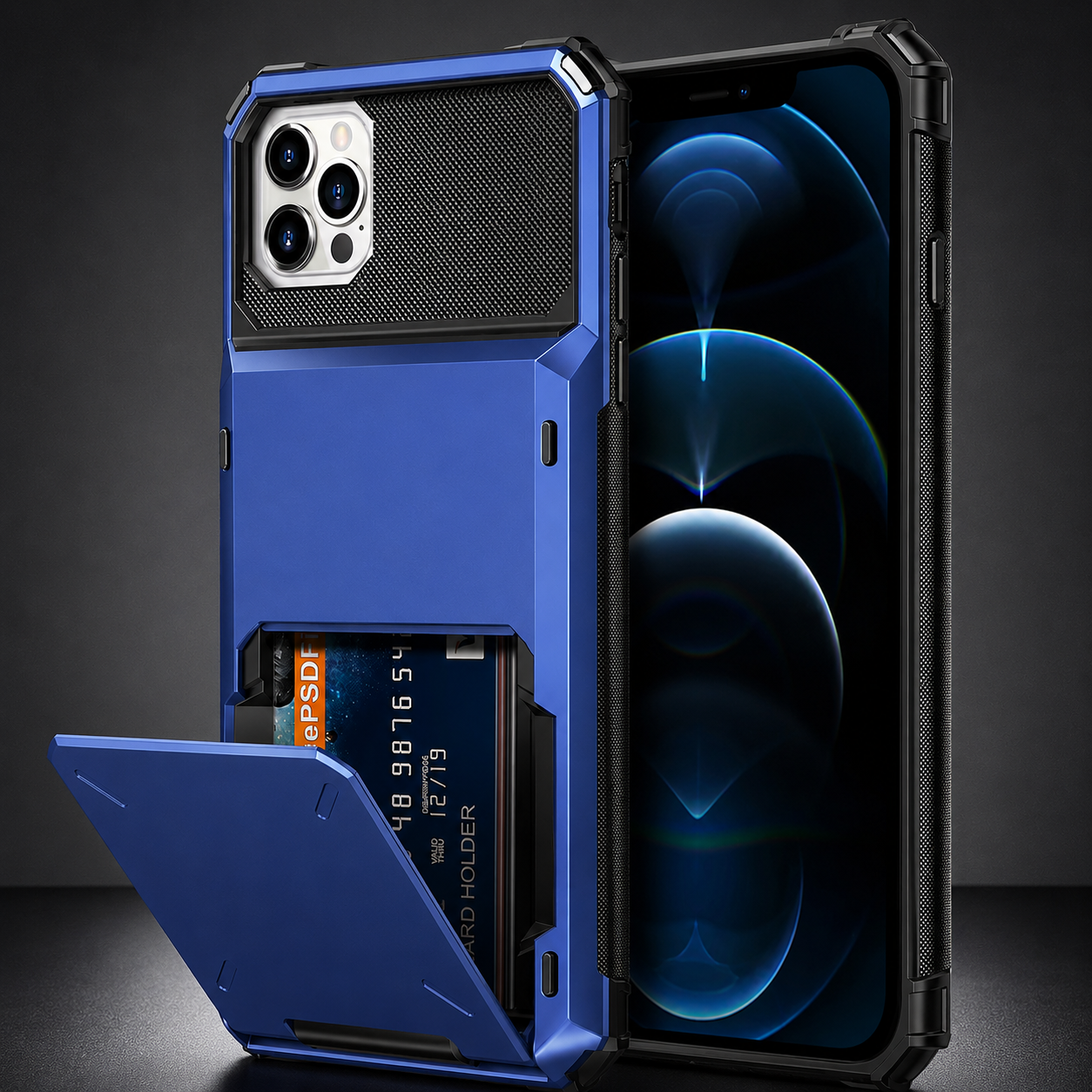 Premium iPhone Case Wallet MagSafe Compatible Magnetic Protective Cover 4 Card Holder Camera Lens Protection Shockproof Slim Design