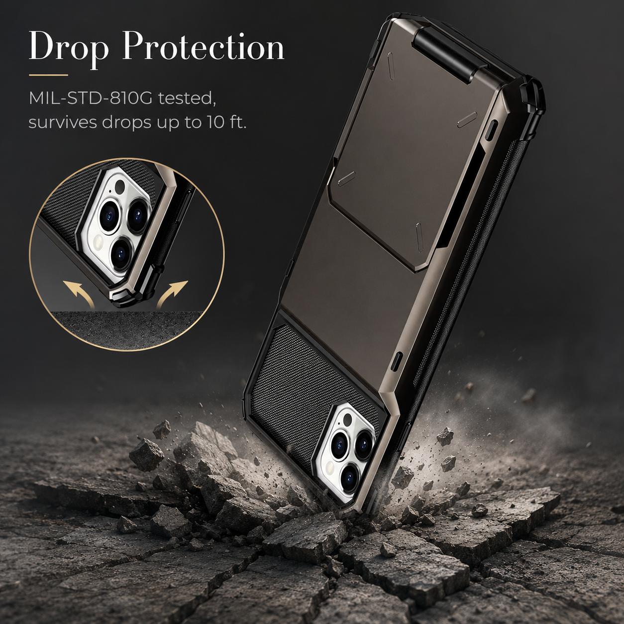 Premium iPhone Case Wallet MagSafe Compatible Magnetic Protective Cover 4 Card Holder Camera Lens Protection Shockproof Slim Design
