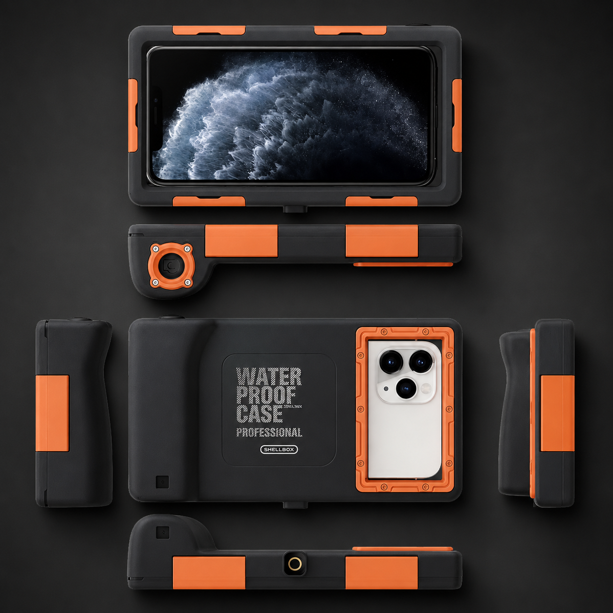 Premium iPhone Case Waterproof Diving Pouch Shockproof Protection Clear Camera Lens Visibility Secure Lanyard Full Body Coverage Underwater Protective Design