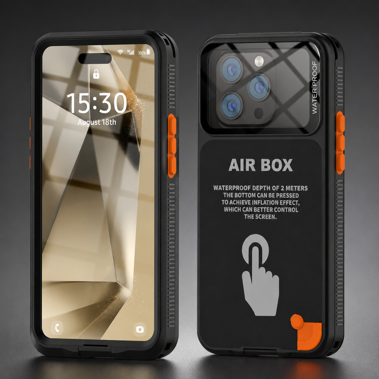 Premium iPhone Case Waterproof Shockproof Protective Cover IP68 Full Body Sealed Design Dustproof Underwater Protection Outdoor Use