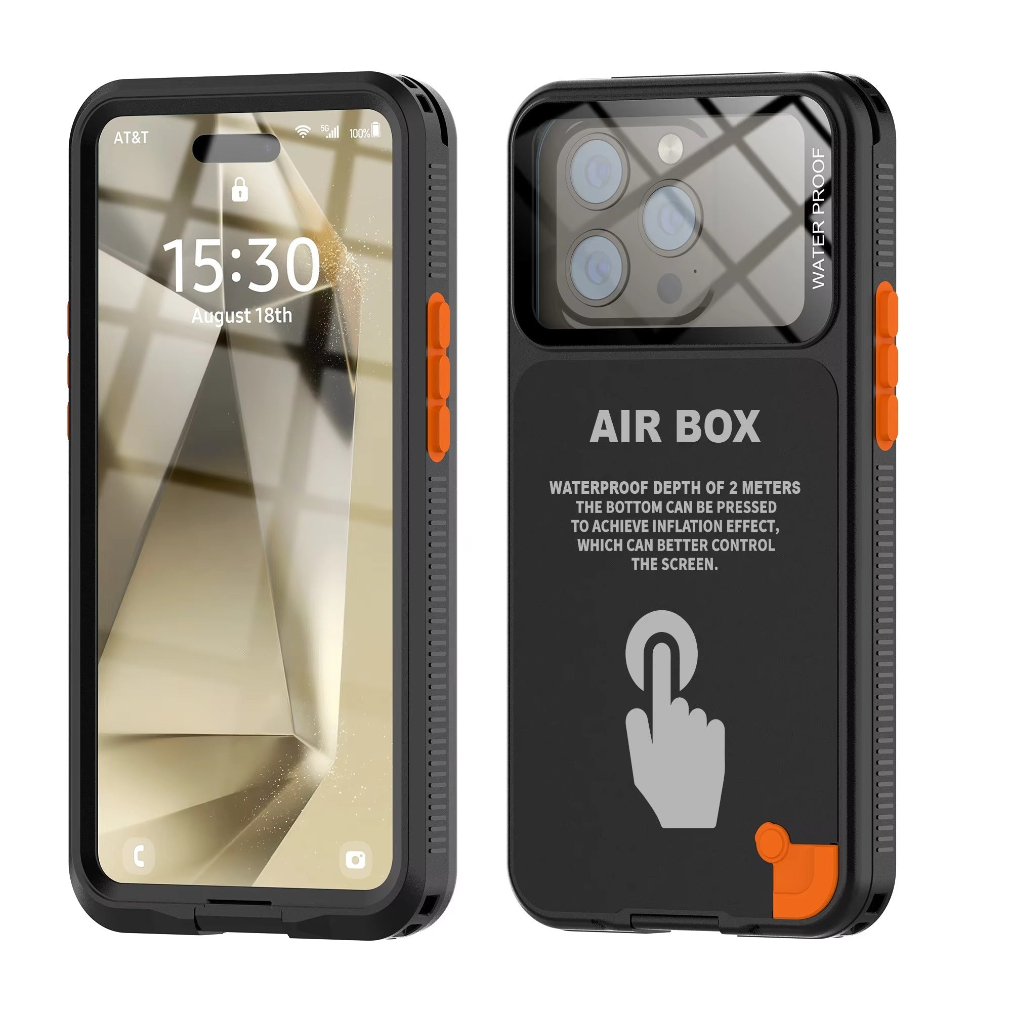 Premium iPhone Case Waterproof Shockproof Protective Cover IP68 Full Body Sealed Design Dustproof Underwater Protection Outdoor Use