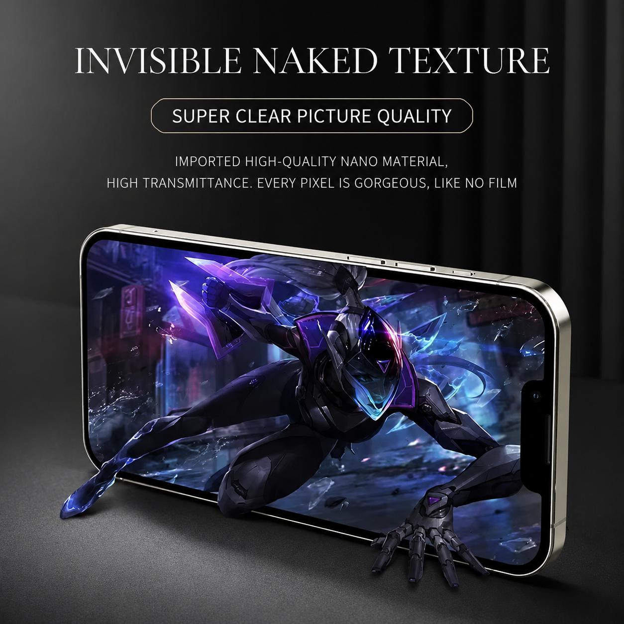Premium iPhone Hydrogel Screen Protector Full Coverage Protective Film Smooth Touch Anti Scratch Impact Absorption Flexible HD Clarity Shield