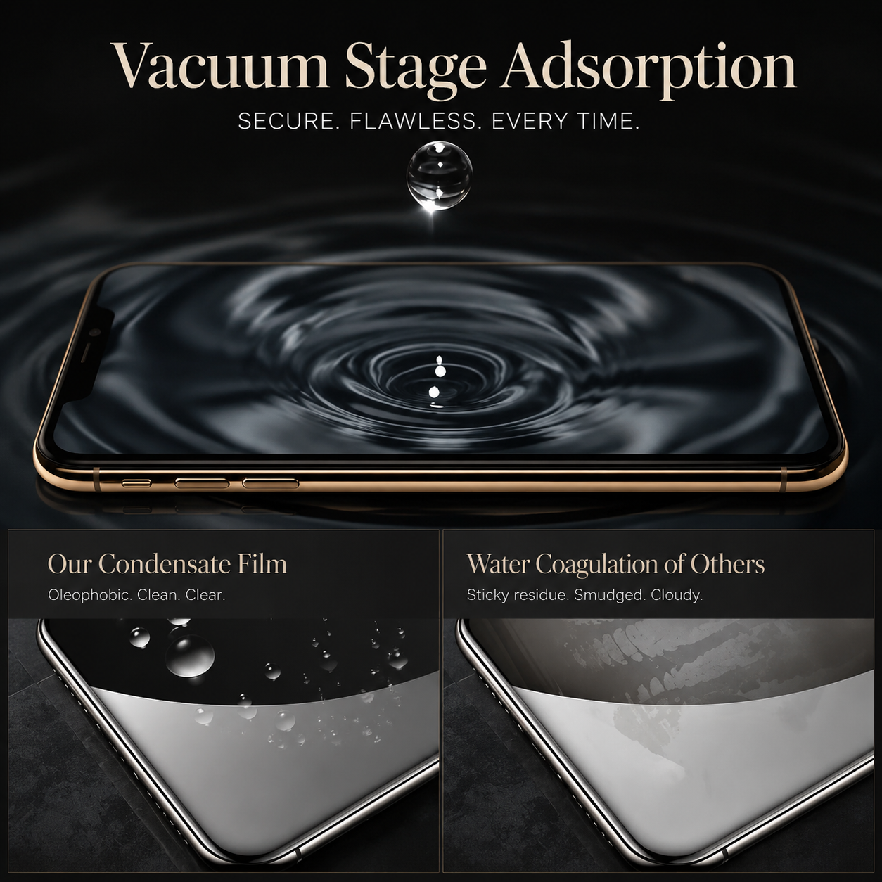 Premium iPhone Hydrogel Screen Protector Full Coverage Protective Film Smooth Touch Anti Scratch Impact Absorption Flexible HD Clarity Shield