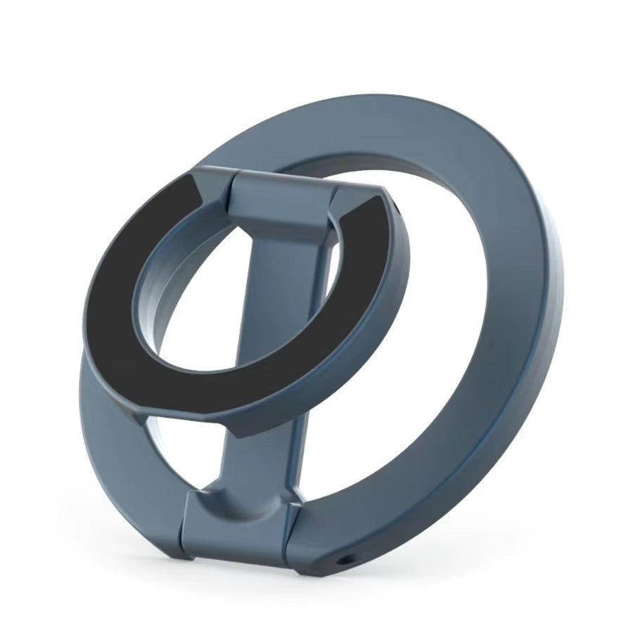 Premium iPhone MagSafe Compatible Magnetic Ring Holder Phone Grip Stand Dual Magnet Support Secure Finger Loop Portable Design Travel Accessory Mount