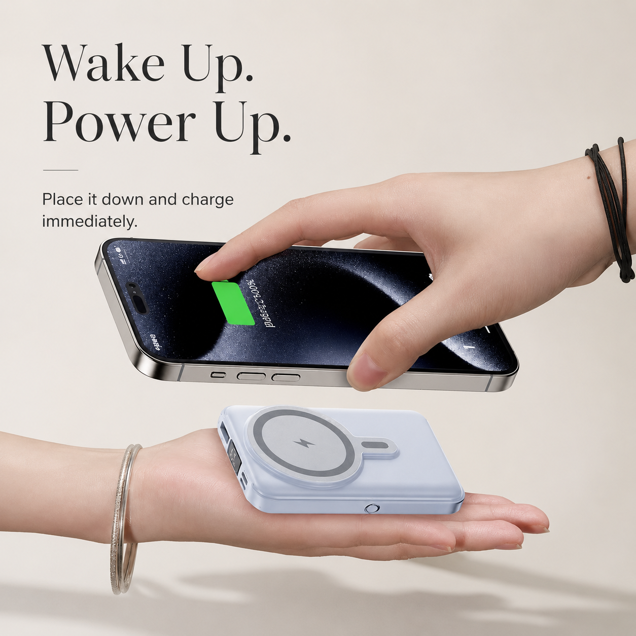 Premium iPhone Magnetic Wireless Power Bank 22.5W Fast Charging Portable Battery Built In Cable Stand 10000mAh PD External Battery Pack Charger