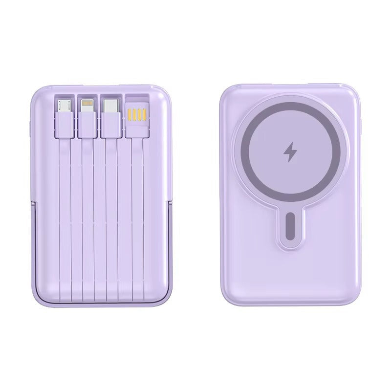 Premium iPhone Magnetic Wireless Power Bank 22.5W Fast Charging Portable Battery Built In Cable Stand 10000mAh PD External Battery Pack Charger