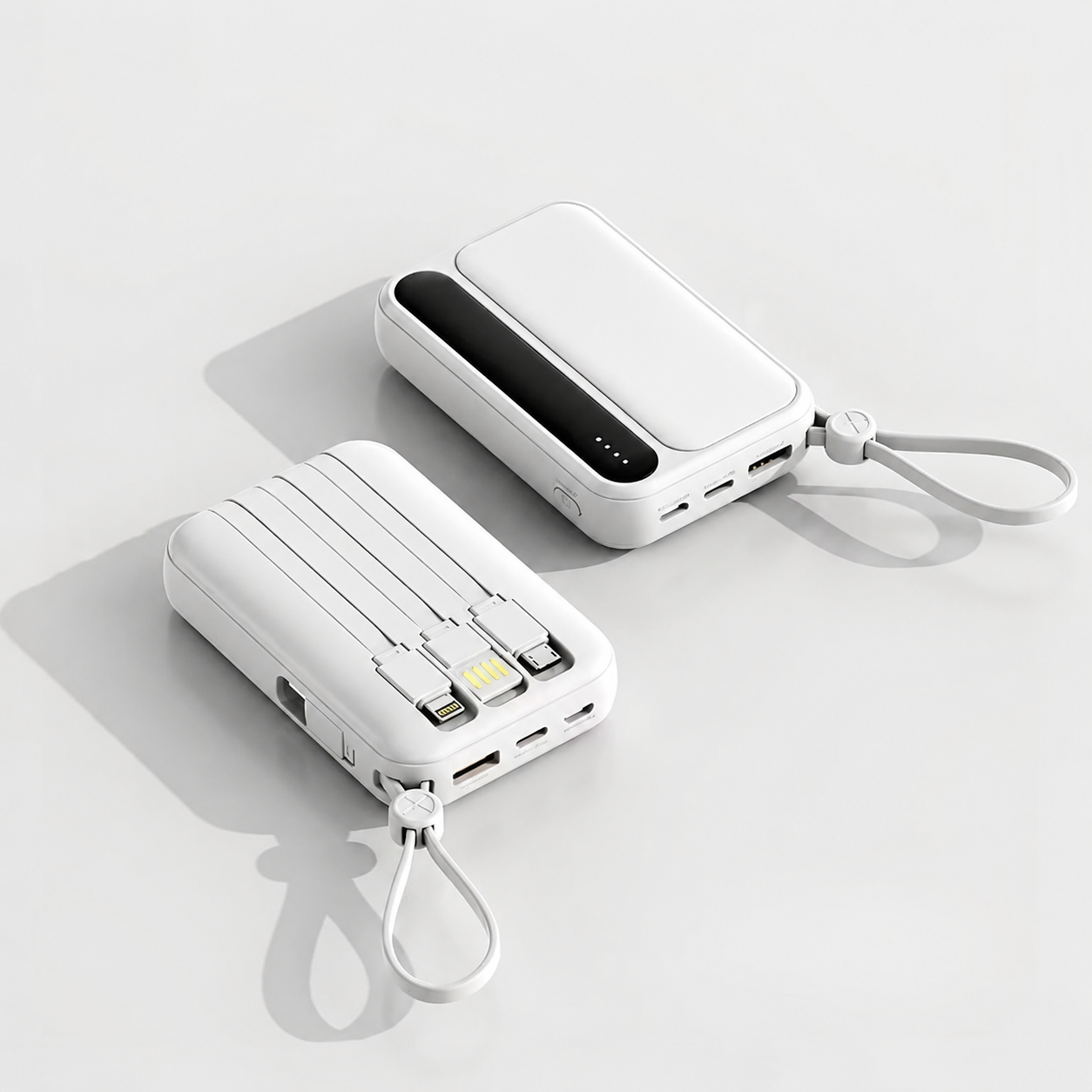 Premium iPhone Power Bank 120W Fast Charging Portable Battery Built In Cables Digital LED Display 50000mAh Multi Device Charger Backup Power Station