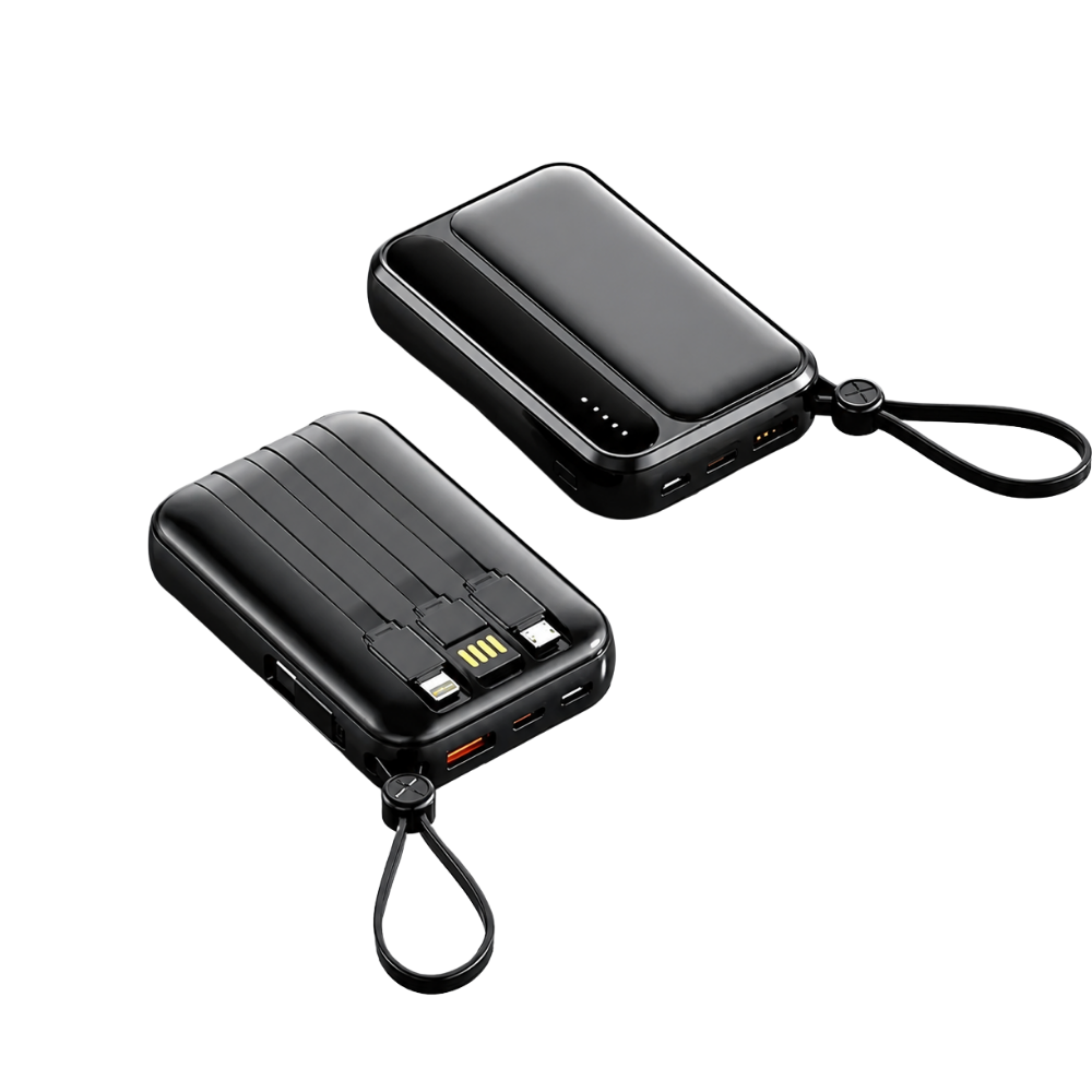 Premium iPhone Power Bank 120W Fast Charging Portable Battery Built In Cables Digital LED Display 50000mAh Multi Device Charger Backup Power Station