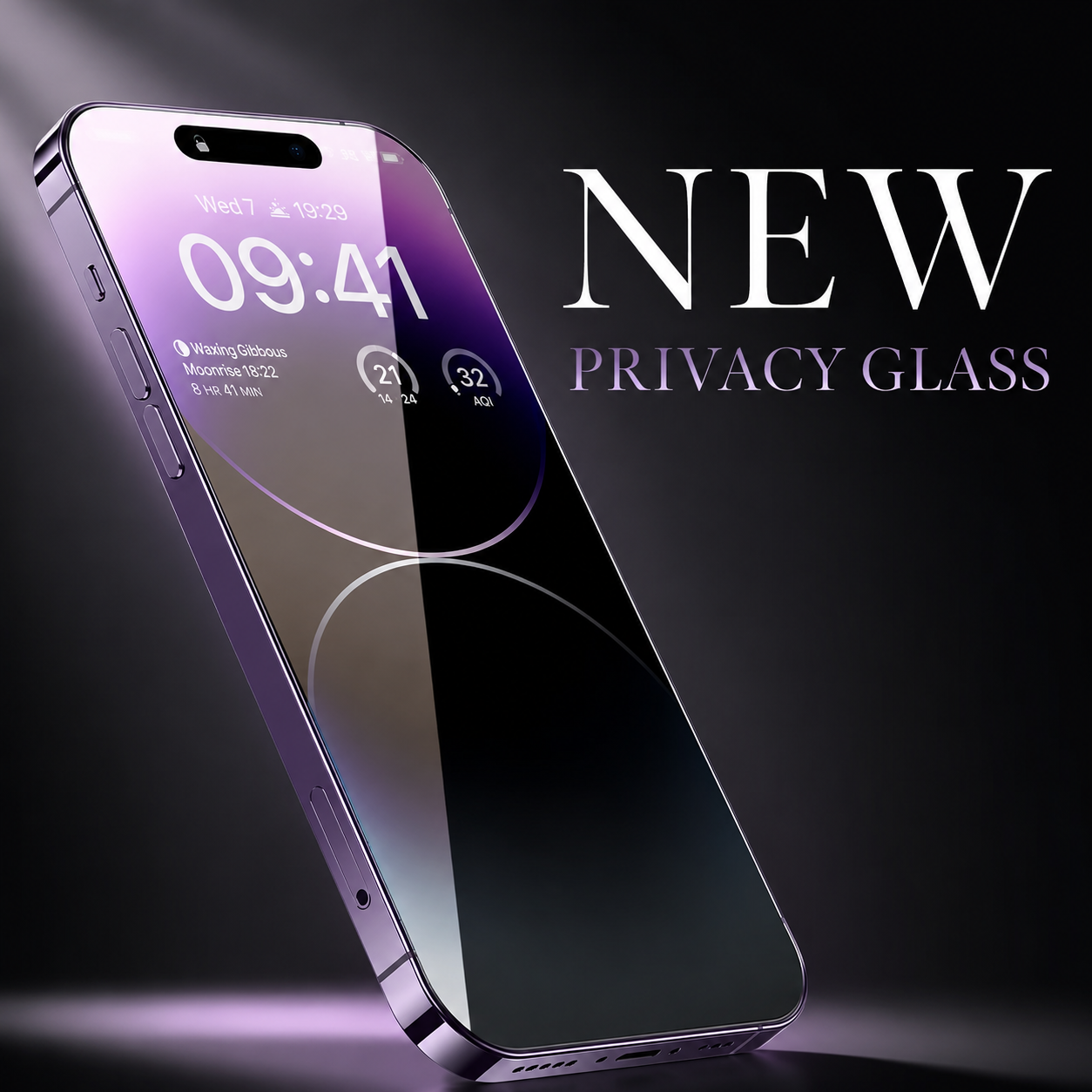 Premium iPhone Screen Protector Privacy Anti Spy Tempered Glass Full Coverage Anti Blue Light Scratch Resistant Protective Film Oleophobic Coating