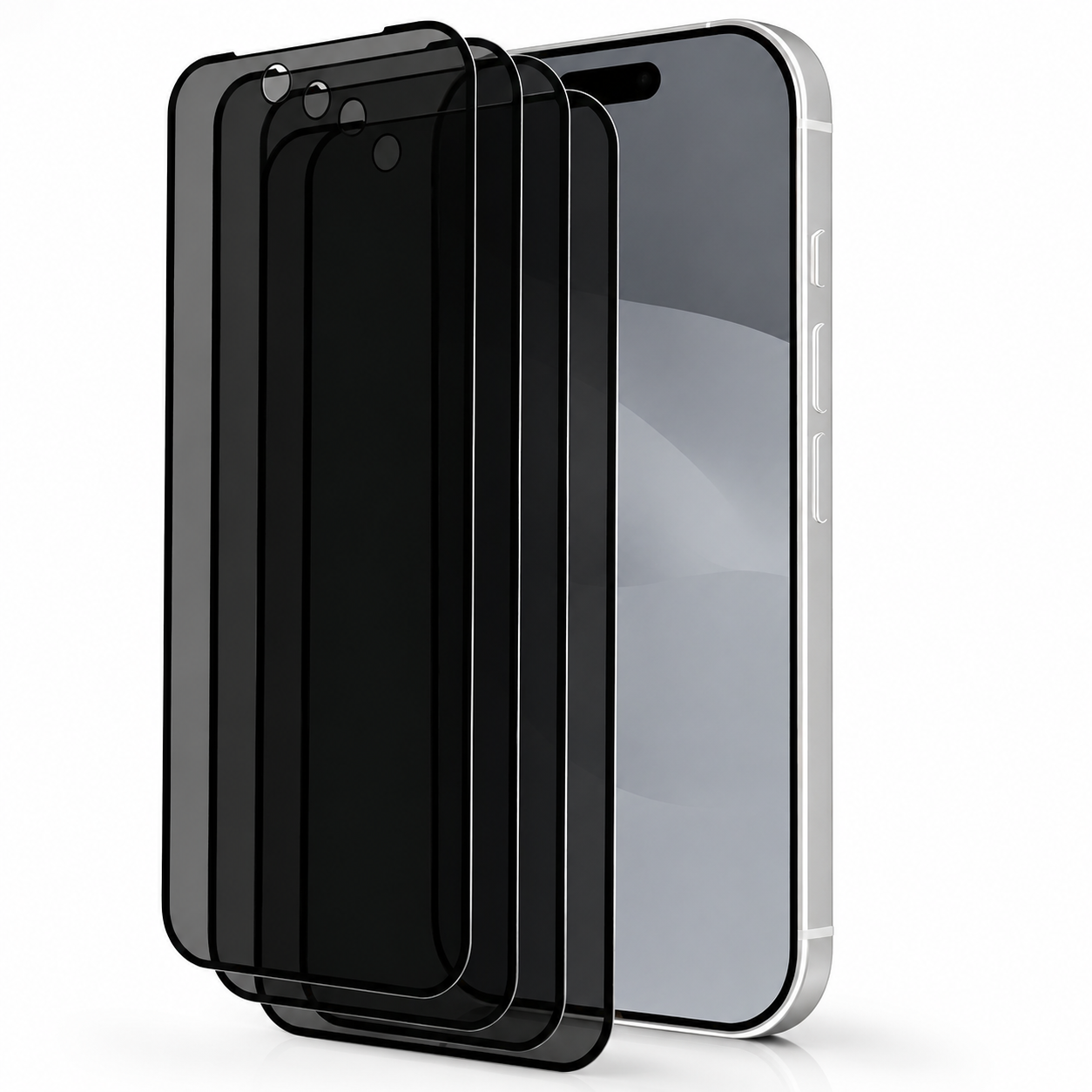 Premium iPhone Screen Protector Privacy Tempered Glass Anti Spy Matte Anti Glare Oleophobic Coating Full Coverage Installation Frame Scratch Resistant