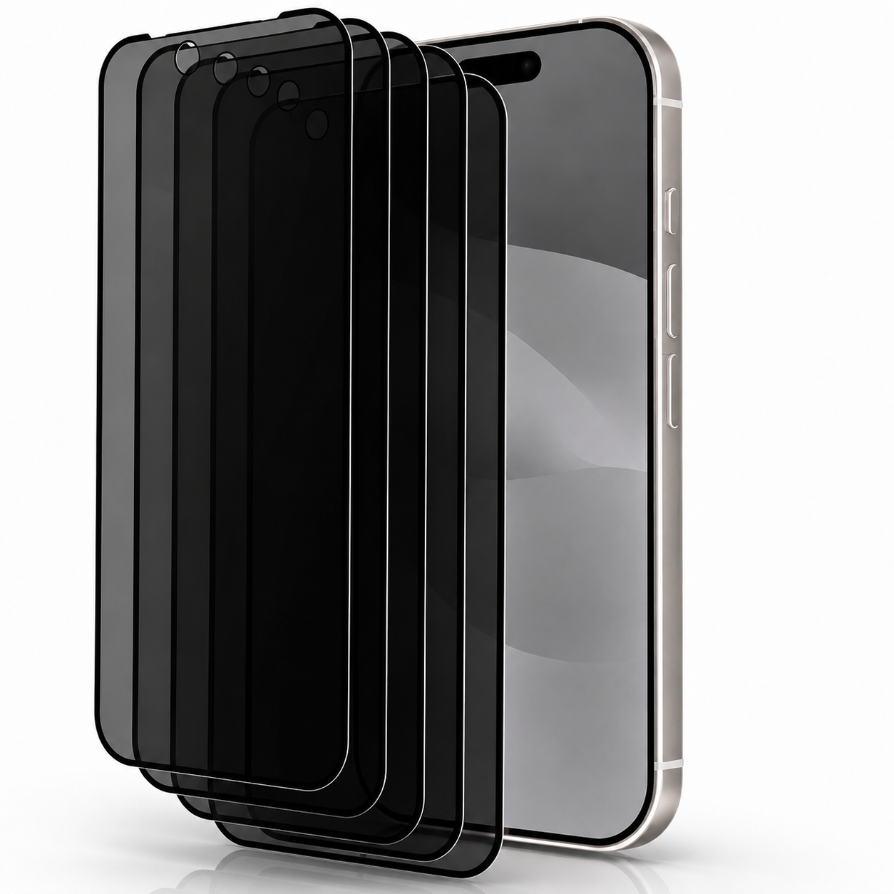 Premium iPhone Screen Protector Privacy Tempered Glass Anti Spy Matte Anti Glare Oleophobic Coating Full Coverage Installation Frame Scratch Resistant