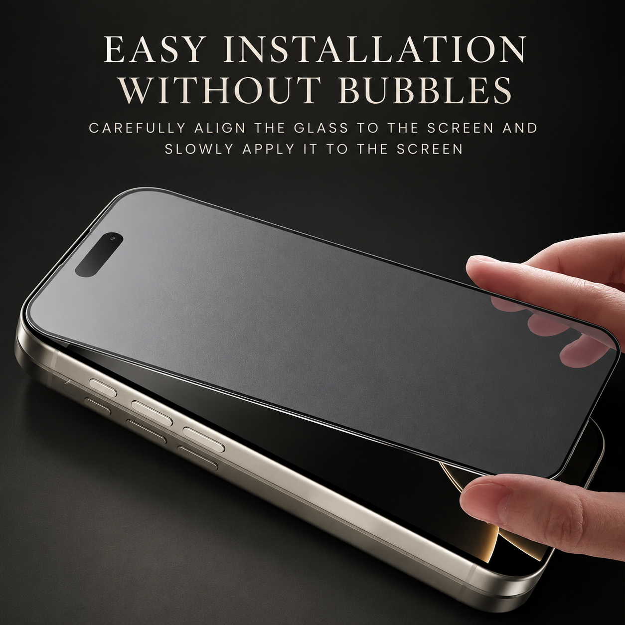 Premium iPhone Screen Protector Privacy Tempered Glass Anti Spy Matte Anti Glare Oleophobic Coating Full Coverage Installation Frame Scratch Resistant