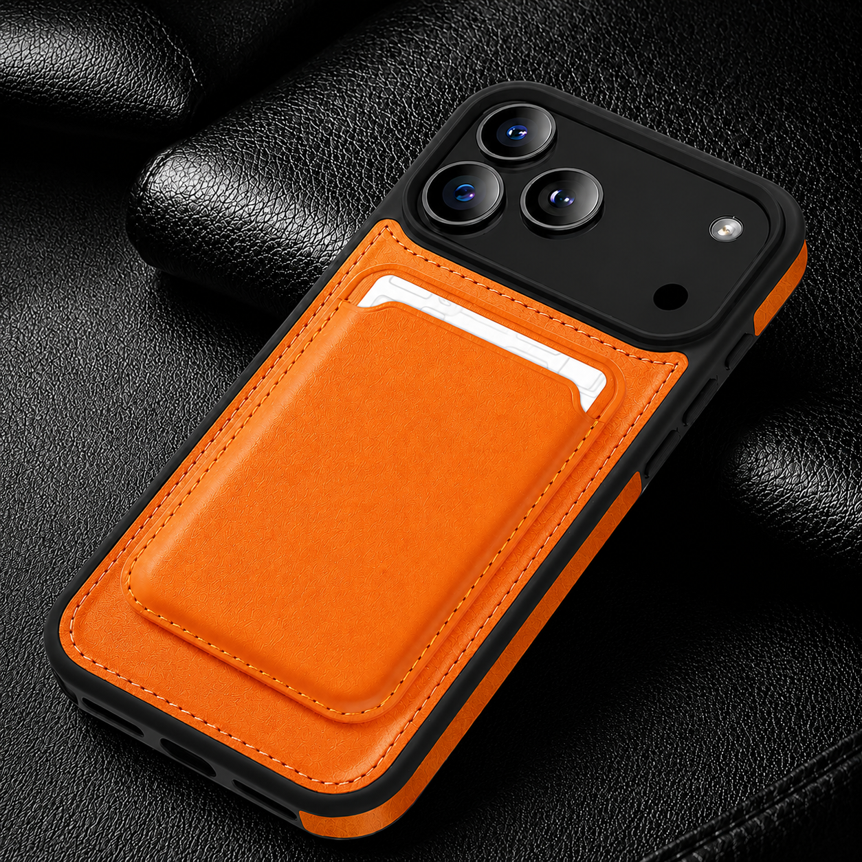 Elite iPhone Magnetic RFID Leather Wallet Case, MagSafe Compatible Card Holder with Shock Protection, Secure Storage, Anti Scratch Finish and Daily Carry Design