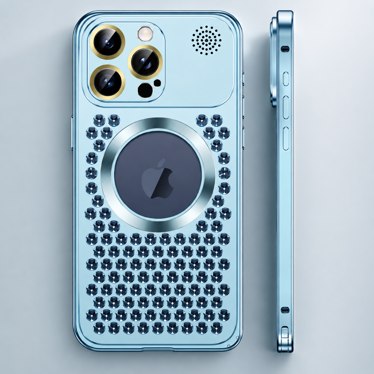 Luxury iPhone Case MagSafe Compatible Aluminum Frame Protective Cover Camera Lens Protection Heat Dissipation Shockproof Electroplated Metal Slim Design