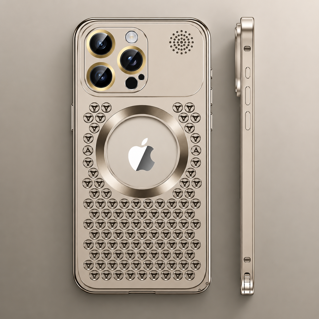 Luxury iPhone Case MagSafe Compatible Aluminum Frame Protective Cover Camera Lens Protection Heat Dissipation Shockproof Electroplated Metal Slim Design