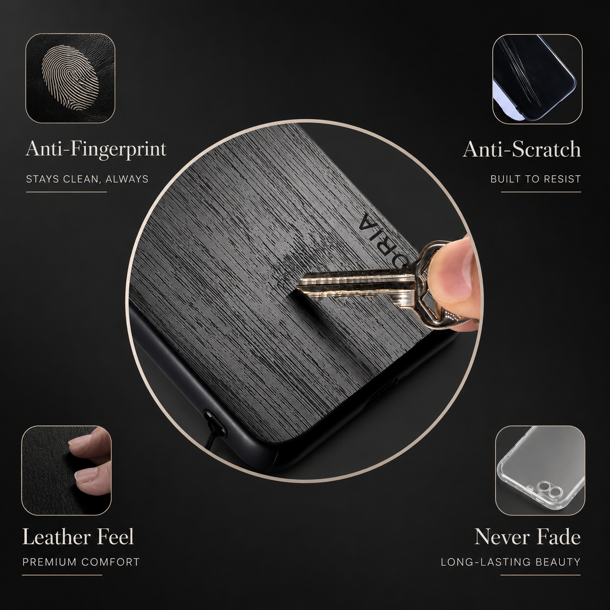 Luxury iPhone Case MagSafe Compatible Bamboo Wood Leather Texture Protective Cover Camera Lens Protection Shockproof Slim Natural Finish Design
