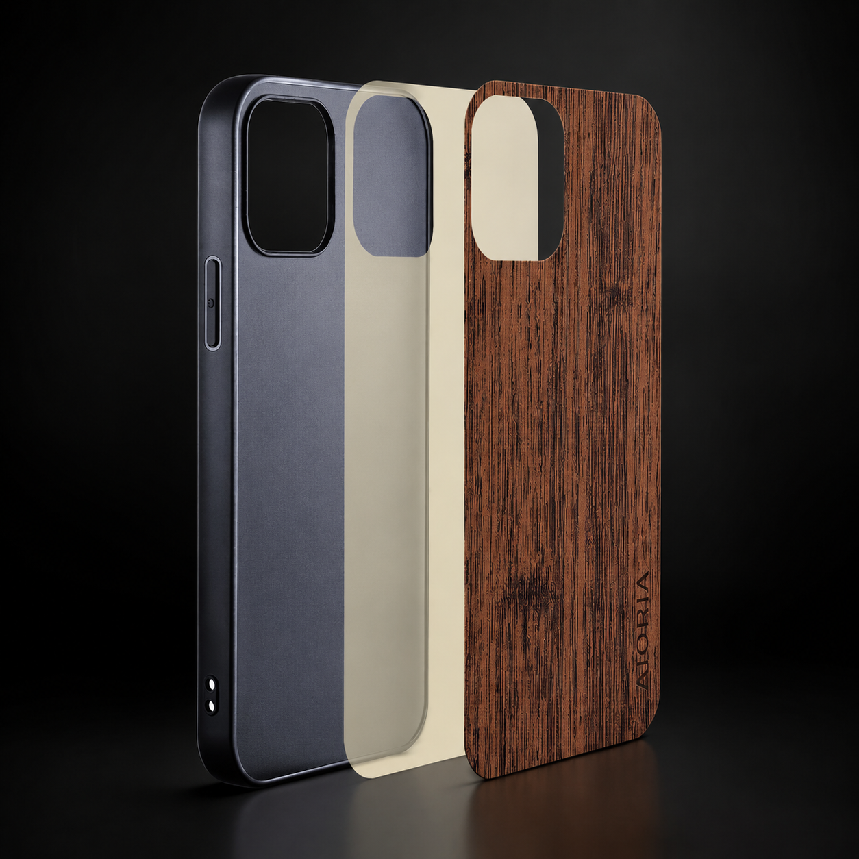 Luxury iPhone Case MagSafe Compatible Bamboo Wood Leather Texture Protective Cover Camera Lens Protection Shockproof Slim Natural Finish Design