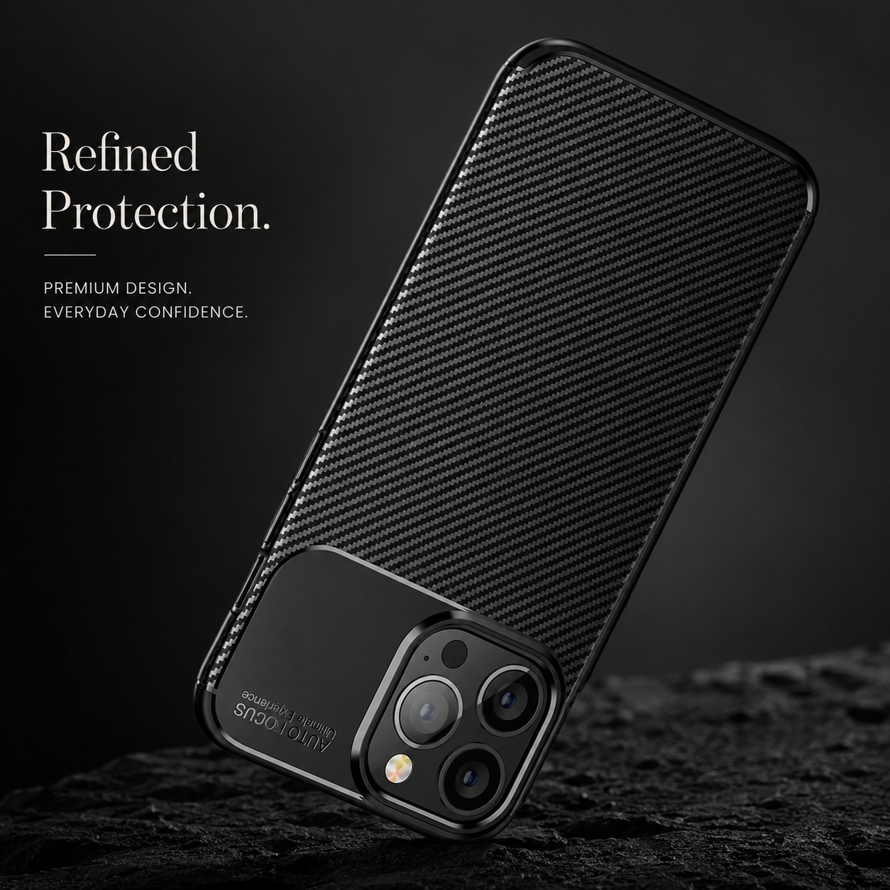 Luxury iPhone Case MagSafe Compatible Carbon Texture Silicone Protective Cover Camera Lens Protection Shockproof Ultra Thin Slim Lightweight Design