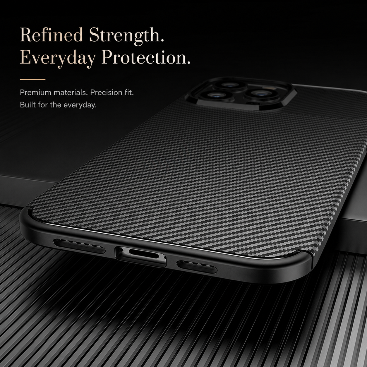 Luxury iPhone Case MagSafe Compatible Carbon Texture Silicone Protective Cover Camera Lens Protection Shockproof Ultra Thin Slim Lightweight Design