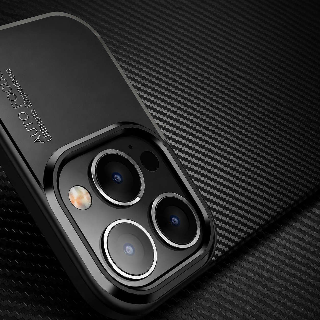 Luxury iPhone Case MagSafe Compatible Carbon Texture Silicone Protective Cover Camera Lens Protection Shockproof Ultra Thin Slim Lightweight Design